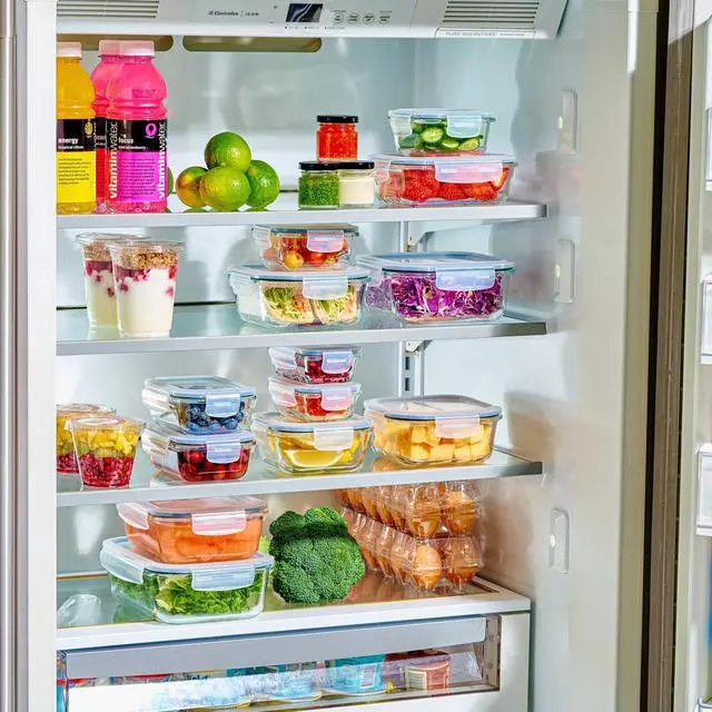 Alt view image 4 of 7 - 40pc Set Glass Food Storage Containers & Bowls with Airtight Lids - Leakproof BPA-Free Meal Prep Airtight Stackable Lunch Boxes, Kitchen Pantry & Storage Organizers - Microwave Freezer Dishwasher Safe