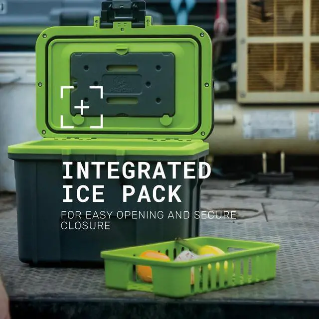 Alt view image 10 of 14 - Pelican Pelican 8QT Personal Cooler (Dark Gray/Green)