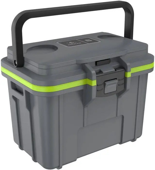 Alt view image 8 of 14 - Pelican Pelican 8QT Personal Cooler (Dark Gray/Green)
