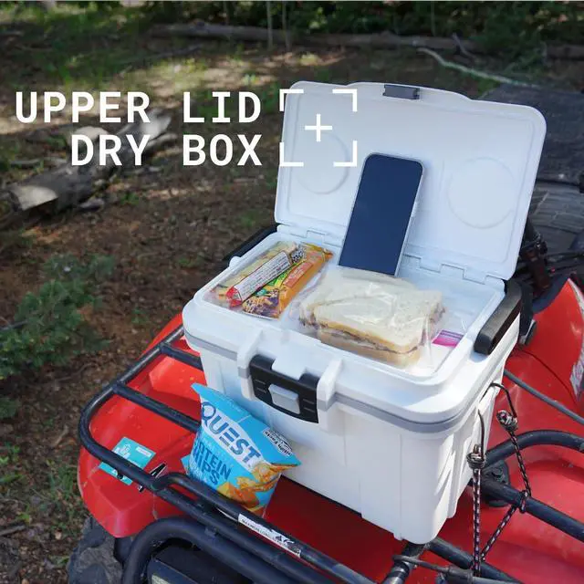 Alt view image 12 of 14 - Pelican Pelican 8QT Personal Cooler (Dark Gray/Green)