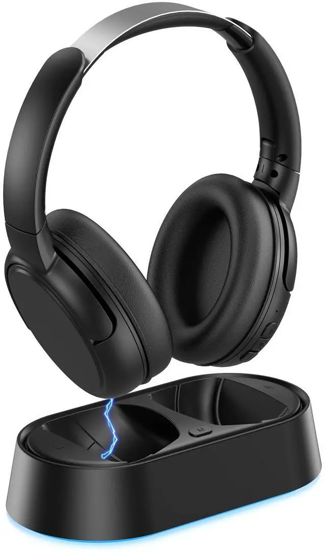 Main image of Wireless Headphones for TV Watching, TV Headphones with Transmitter Charging Base, Bluetooth V5.3, No Lip-Sync Delay, Clear Voice, Plug & Play, Comfortable Over-Ear for Seniors, Gifts for Elderly