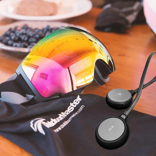 Alt view image 6 of 7 - Ski Helmet Drop-in Headphones Wireless Bluetooth 5.3 Wireless Bluetooth, Drop-in Headphones HD Speakers, Big Button, 10H Working Time, Audio-Ready Helmet Compatibility