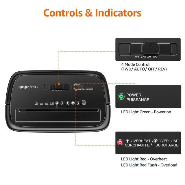 Alt view image 4 of 4 - Cross Cut Paper and Credit Card Shredder, 12 Sheet (New Model), Black