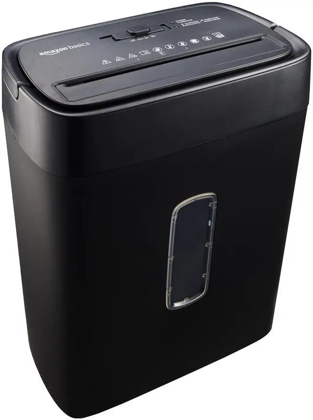 Main image of Cross Cut Paper and Credit Card Shredder, 12 Sheet (New Model), Black
