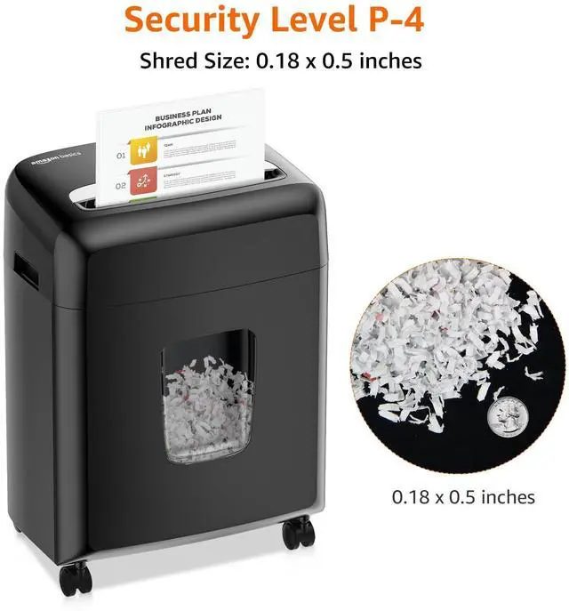 Alt view image 3 of 6 - Micro Cut Paper Shredder, CD, and Credit Card Shredder, 8 Sheet (New Model), Black