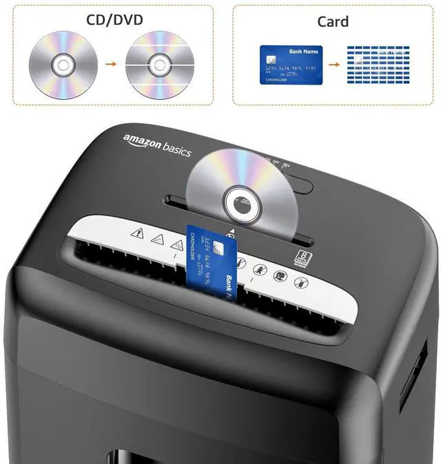 Alt view image 5 of 6 - Micro Cut Paper Shredder, CD, and Credit Card Shredder, 8 Sheet (New Model), Black
