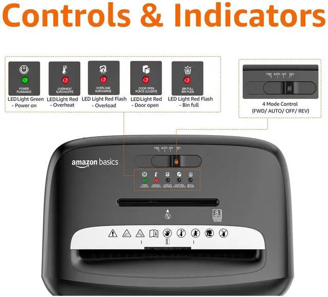 Alt view image 4 of 6 - Micro Cut Paper Shredder, CD, and Credit Card Shredder, 8 Sheet (New Model), Black