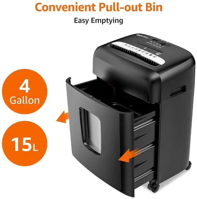 Alt view image 6 of 6 - Micro Cut Paper Shredder, CD, and Credit Card Shredder, 8 Sheet (New Model), Black