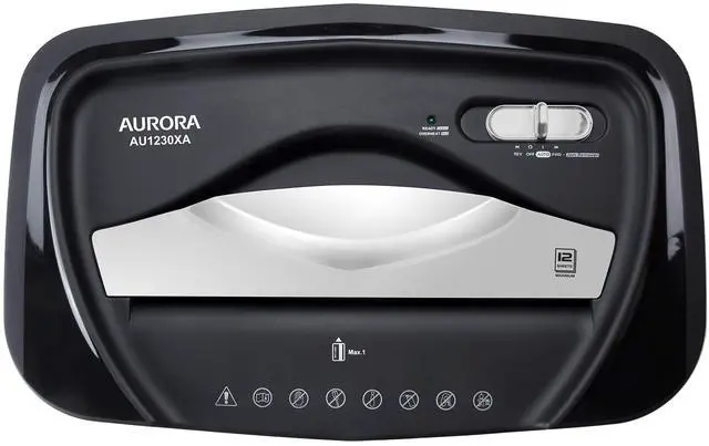 Alt view image 5 of 7 - AU1230XA Anti-Jam 12-Sheet Crosscut Paper and Credit Card Shredder with 5.2-Gallon Wastebasket