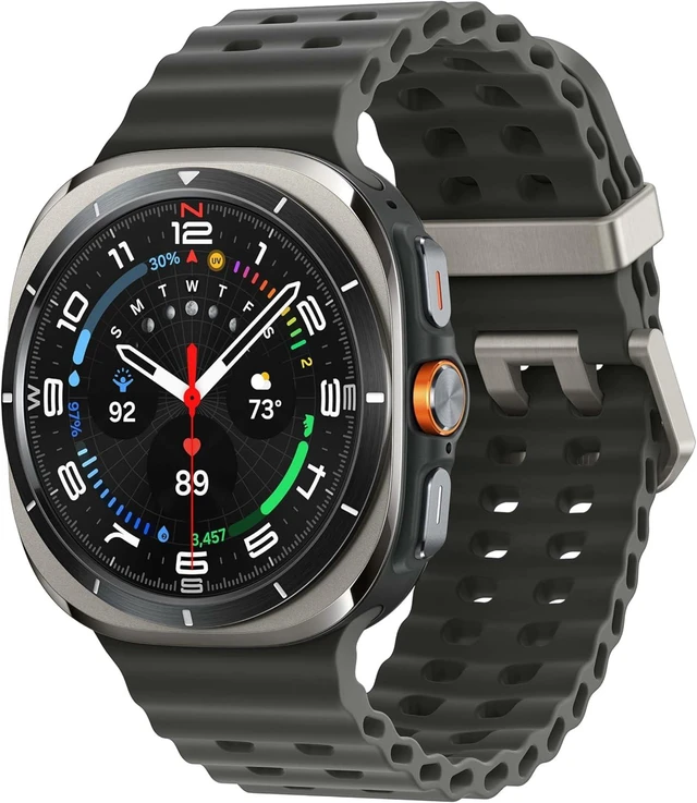 Main image of SAMSUNG Galaxy Watch Ultra 47mm LTE AI Smartwatch w/Energy Score, Wellness Tips, Heart Rate Tracking, Sleep Monitor, Fitness Tracker, GPS, 2024,Titanium Silver (Grade B)
