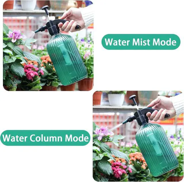 Alt view image 4 of 7 - Tanvia 67oz Fine Mist Spray Bottle, Hand Held Pressure Plant Mister with Top Pump, Plastic Empty Water Sprayer Watering Can with Adjustable Nozzle for Indoor and Outdoor Gardening and Home Cleaning