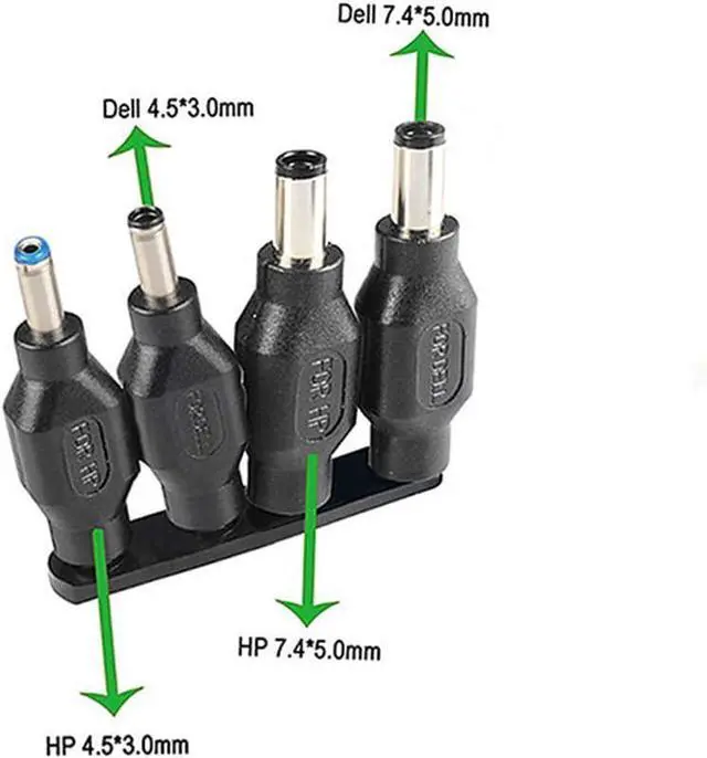 Alt view image 6 of 6 - 38 PCS Universal Laptop DC Power Adapter Tips 5.5 mm x 2.1 mm DC AC Power Adapter Kits Connector for Thinkpad Power Supply Plug Jack Sets