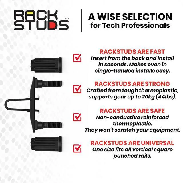 Alt view image 6 of 7 - DUO50 1RU Series II Rack Mount Solution - Effortless Alternative to Traditional Rack Screws and Cage Nuts & Server Rack Screws Ideal for Server Hardware Setup - 50 Pack, Universal Version