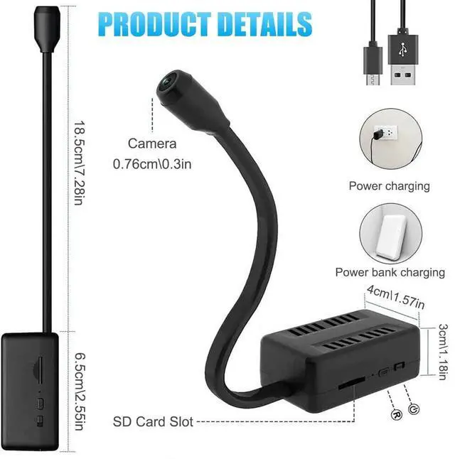 Alt view image 6 of 7 - 4K HD Mini WiFi Security Camera, Night Vision, Motion Detection, Remote Monitoring