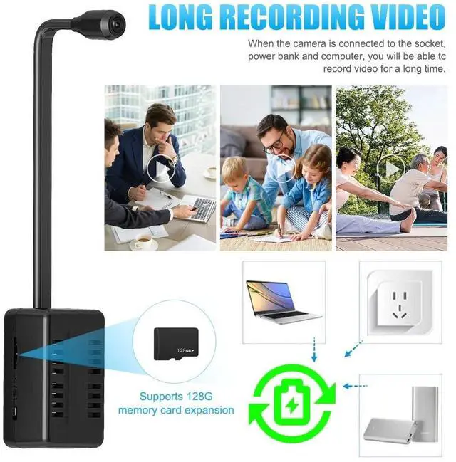 Alt view image 4 of 7 - 4K HD Mini WiFi Security Camera, Night Vision, Motion Detection, Remote Monitoring