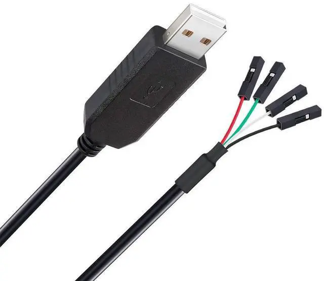 Alt view image 2 of 6 - Vszerda DTech USB to TTL Serial Adapter 3.3V Debug Cable TX RX Signal 4 Pin Female Socket PL2303 Prolific Chip Windows 10 8 7 XP Vista (3ft, Black)
