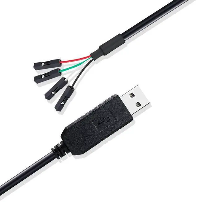 Alt view image 4 of 6 - Vszerda DTech USB to TTL Serial Adapter 3.3V Debug Cable TX RX Signal 4 Pin Female Socket PL2303 Prolific Chip Windows 10 8 7 XP Vista (3ft, Black)