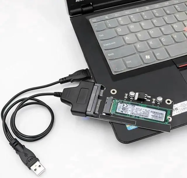 Alt view image 3 of 5 - Vszerda Add On Cards For LEN OVO/USB SATA/SSD Adapter Card SATA SSD Adapter Raiser for LEN OVO Carbon x1 for LEN OVO/Thinkpad x1 Carbon