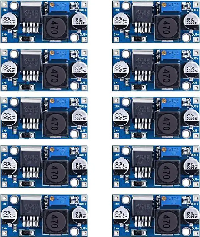 Main image of Vszerda 10 Pack LM2596 DC-DC Adjustable Buck Converter 3.0-40V to 1.5-35V Power Supply Step Down Voltage Regulator Module