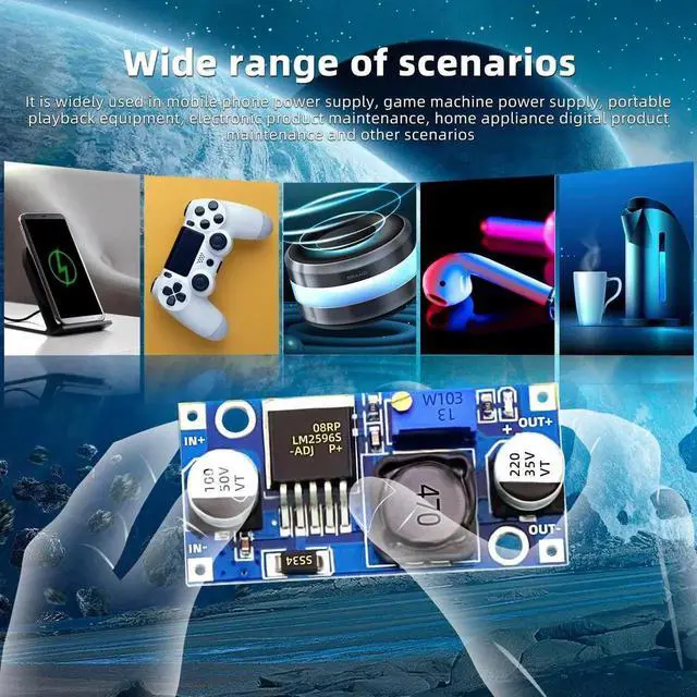 Alt view image 2 of 7 - Vszerda 10 Pack LM2596 DC-DC Adjustable Buck Converter 3.0-40V to 1.5-35V Power Supply Step Down Voltage Regulator Module