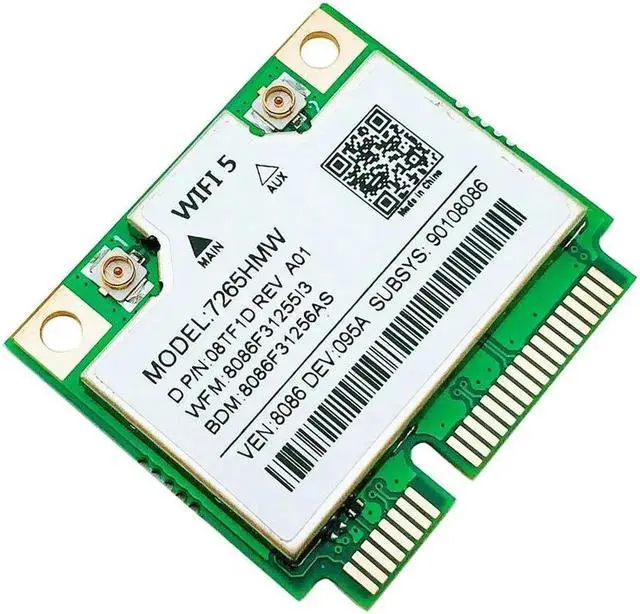 Alt view image 4 of 6 - Vszerda 1167Mbps 7265HMW MINI PCIE Wifi Card Dual Band 2.4G + 5G Wifi Wireless Mini PCI-E Network Card Bluetooth V4.0 Supports WIN7/8/10