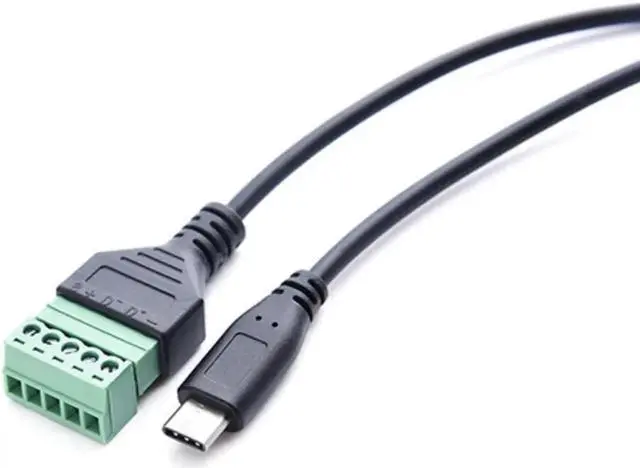 Main image of Vszerda NUOLIANXIN 30CM type c male to 5 Screw Terminal Female Adapter Connector Cable For Phones Tablets And More