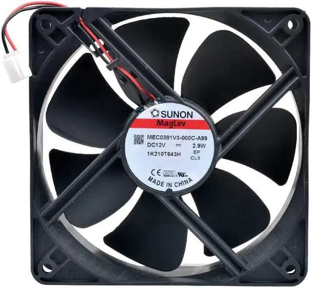 Alt view image 2 of 4 - Vszerda MEC0381V3-000C-A99 12cm 120mm fan 120x120x38mm DC12V 2.9W 2 lines Cooling Fan for Chassis Inverter Power Supplies and Automotive