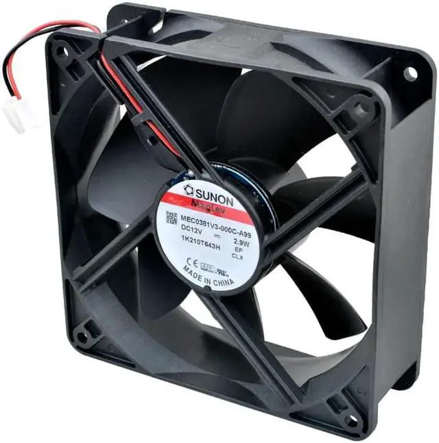 Alt view image 3 of 4 - Vszerda MEC0381V3-000C-A99 12cm 120mm fan 120x120x38mm DC12V 2.9W 2 lines Cooling Fan for Chassis Inverter Power Supplies and Automotive