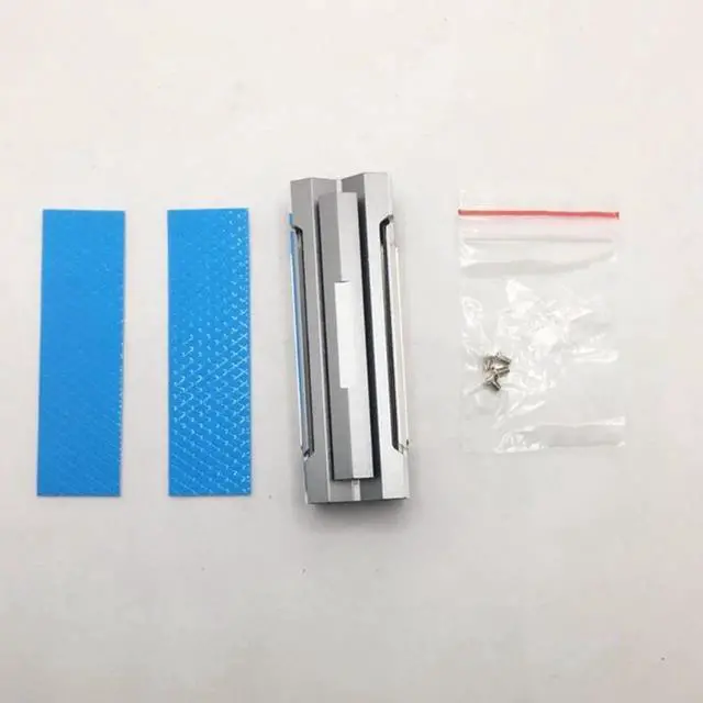 Alt view image 2 of 5 - Vszerda Heatsink Aluminum for M.2 Cooling Cooler Heat Sink Heat Thermal Pad for M.2 NVME PCIE 2280 SSD Hard Drive Disk Radiator (Black)