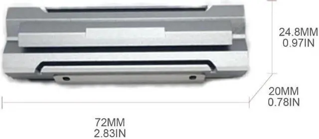 Alt view image 4 of 5 - Vszerda Heatsink Aluminum for M.2 Cooling Cooler Heat Sink Heat Thermal Pad for M.2 NVME PCIE 2280 SSD Hard Drive Disk Radiator (Black)