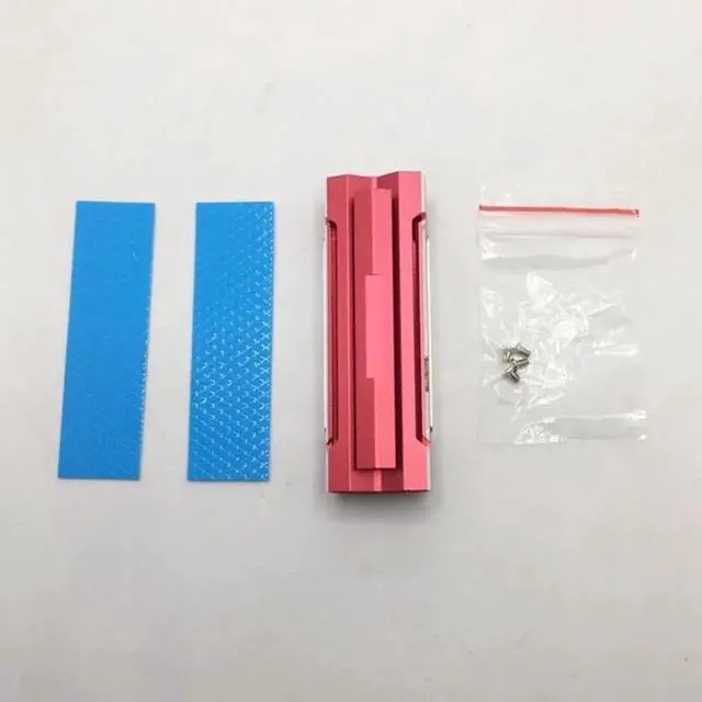 Alt view image 3 of 5 - Vszerda Heatsink Aluminum for M.2 Cooling Cooler Heat Sink Heat Thermal Pad for M.2 NVME PCIE 2280 SSD Hard Drive Disk Radiator (Black)