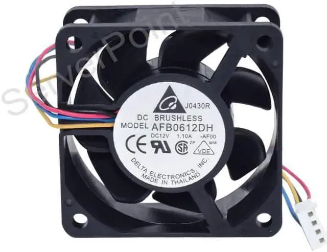 Main image of Vszerda Well Tested AFB0612DH DC12V 1.10A 60x60x25MM 6025 Four Lines Square Cooler Fan