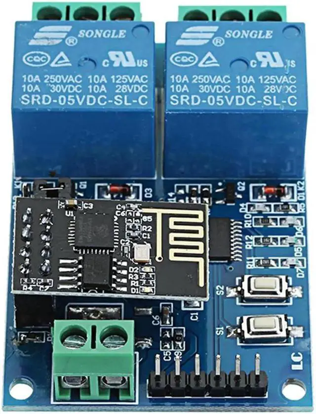 Alt view image 3 of 7 - Vszerda 3pcs 5V ESP8266 Dual WiFi Relay Module Internet Of Things Smart Home Mobile APP Remote Switch - OEM