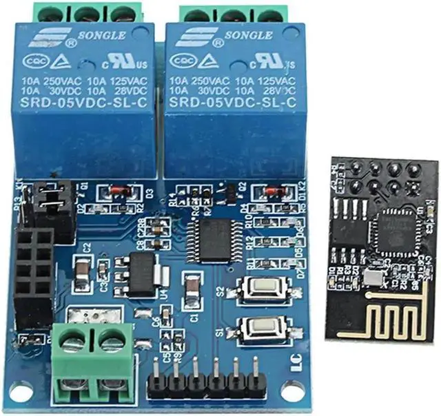 Alt view image 5 of 7 - Vszerda 3pcs 5V ESP8266 Dual WiFi Relay Module Internet Of Things Smart Home Mobile APP Remote Switch - OEM
