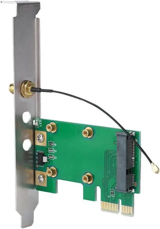 Main image of Vszerda Desktop PC Wireless WiFi Network Convertor Laptop Accessories Professional MiniPCI-E To PCI-E Adapter Card Antenna Add On