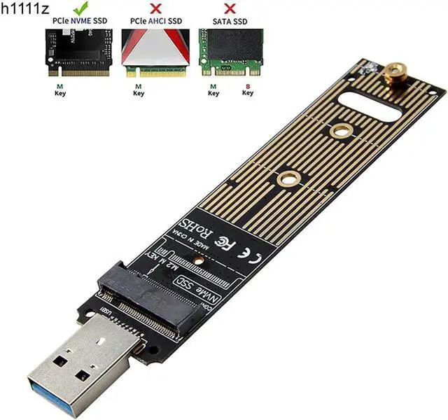 Main image of Vszerda NVME to USB Adapter M.2 SSD to Type-A Card High Performance 10 Gbps USB 3.1 Gen 2 Bridge Chip Support Windows XP /7/8 /10 MAC OS