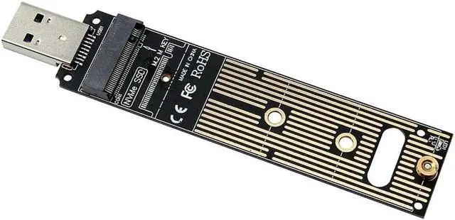 Alt view image 4 of 6 - Vszerda NVME to USB Adapter M.2 SSD to Type-A Card High Performance 10 Gbps USB 3.1 Gen 2 Bridge Chip Support Windows XP /7/8 /10 MAC OS