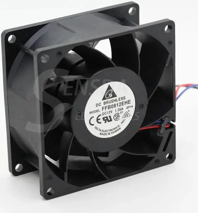 Alt view image 2 of 2 - Vszerda 1pcs for delta FFB0812EHE 8CM 80MM 80*80*38MM 8038 12V 1.35A double ball bearing cooling fan 4-WIRE 4-PIN PWM cooling fan