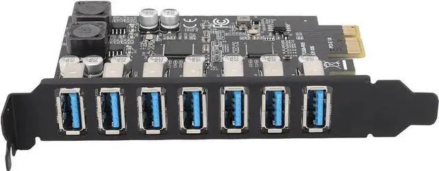 Main image of Vszerda Pcie USB Card Pcie USB 3.0, 7 Port Pcie Expansion Card 7 Ports USB 3.0 5Gbps High Speed Transmission Stable Power USB 3.0 Front Expansion Card