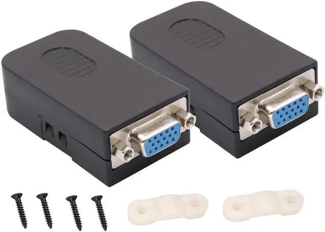 Alt view image 3 of 7 - Vszerda VGA Screw Terminal Block Adapter D-SUB 15 Pin 3 Row DB15 VGA Female to 16 Pin/Way Female Serial Terminal Breakout Board Connector Signal Module with case (2Pcak/Female)