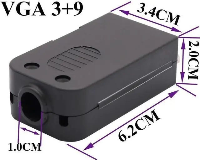 Alt view image 7 of 7 - Vszerda VGA Screw Terminal Block Adapter D-SUB 15 Pin 3 Row DB15 VGA Female to 16 Pin/Way Female Serial Terminal Breakout Board Connector Signal Module with case (2Pcak/Female)