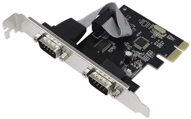 Alt view image 2 of 6 - Vszerda PCIe Serial Expansion Card, 2 Port PCI Express 1.0 x 1 to Industrial DB9 COM RS232 Converter Adapter Controller for Desktop PC (Will Also Work on PCI-E x4, x8, x16 Slot)