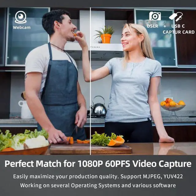 Alt view image 3 of 7 - Vszerda Video Capture Card, 4K HDMI to USB/USB C 3.0 Capture Card, 1080P 60FPS Video Capture Device, for Streaming, Teaching,Gaming, Video conferencing or Live Broadcasting