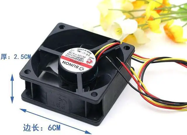 Alt view image 3 of 6 - Vszerda 60mm Mute Quiet Cooling Fan 6cm KDE1206PTV3 12V 0.7W 6025 60X60X25mm Magnetic Bearing Cooler
