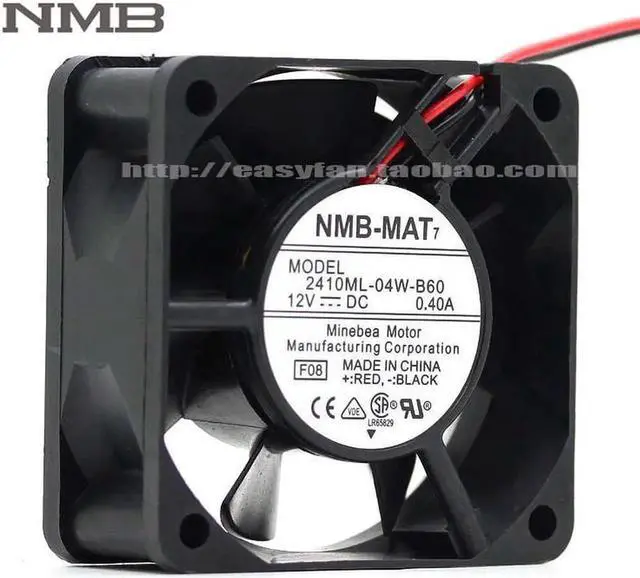 Alt view image 4 of 4 - Vszerda For NMB 2410ML-04W-B60 For NMB 6025 60*60*25mm 0.40A 6CM 12V dual ball cooling fan