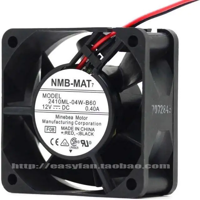 Alt view image 3 of 4 - Vszerda For NMB 2410ML-04W-B60 For NMB 6025 60*60*25mm 0.40A 6CM 12V dual ball cooling fan