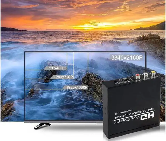 Alt view image 2 of 6 - Vszerda HDMI to AV Audio Extractor 4K, HDMI to HDMI Audio Optical Stereo 3RCA, HDMI Audio Converter with Power Adapter with AV RCA CVBS and L/R output for Xbox 360, PS3, HD players, HD cameras