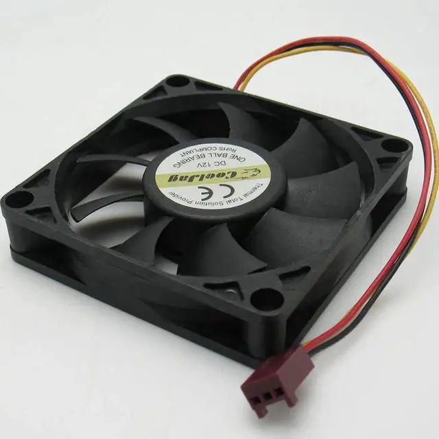Main image of Vszerda 70mm cooling fan 7cm For EVERFLOW 70x70x15MM DC12V 0.30A R127015DU Ball bearing Thermal Total Solution provider