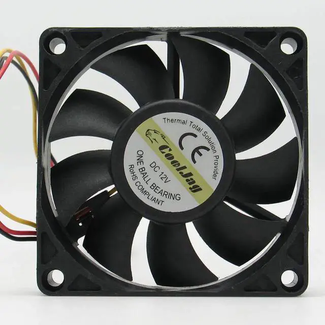 Alt view image 2 of 2 - Vszerda 70mm cooling fan 7cm For EVERFLOW 70x70x15MM DC12V 0.30A R127015DU Ball bearing Thermal Total Solution provider