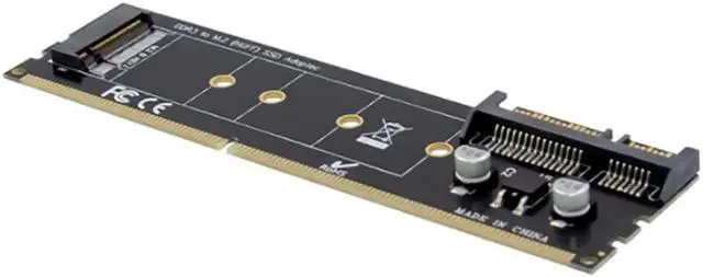 Alt view image 5 of 5 - Vszerda DDR3 Memory Slot M.2 SSD to SATA Expansion Board DDR3 to M.2 NGFF SSD Adapter for Laptop PC